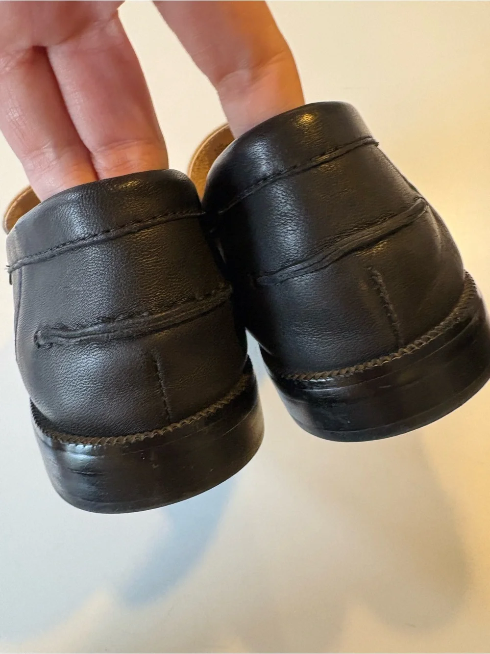 Jack Rogers || Tipson Contrast Penny Loafers Leather Flats Black Ivory 8.5‎